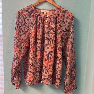 NWT LOFT Multicolor Floral Blouse